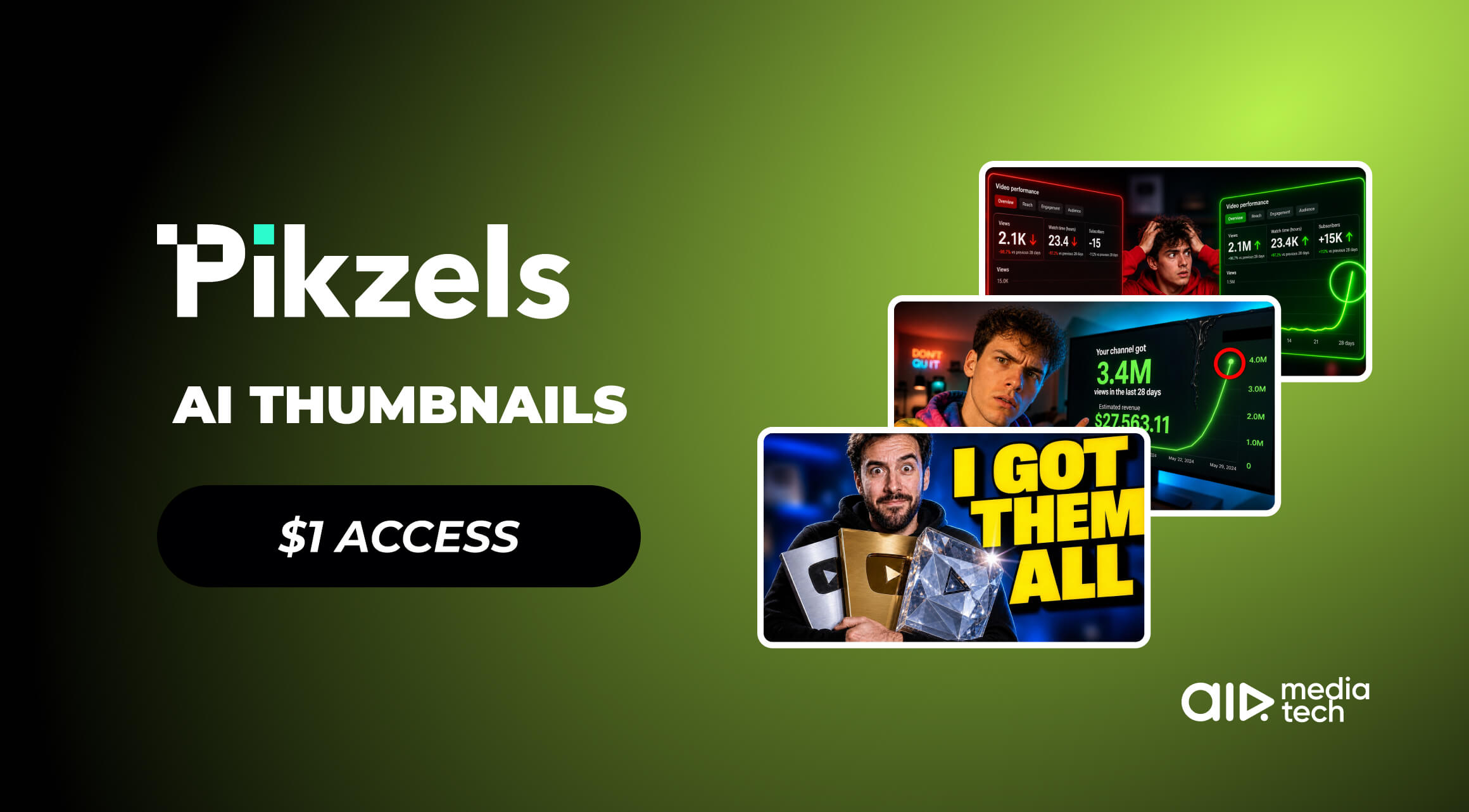 AIR Community Gets Pikzels: the AI YouTube Thumbnail Generator — for $1