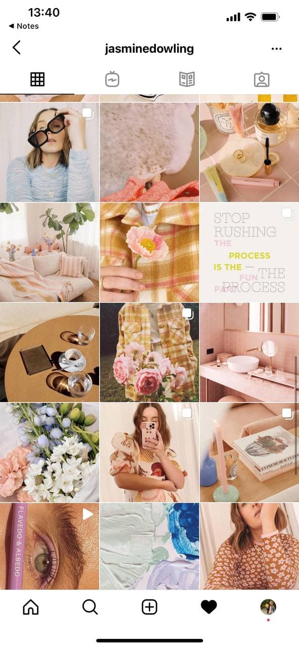 Instagram feed Jasminedowling