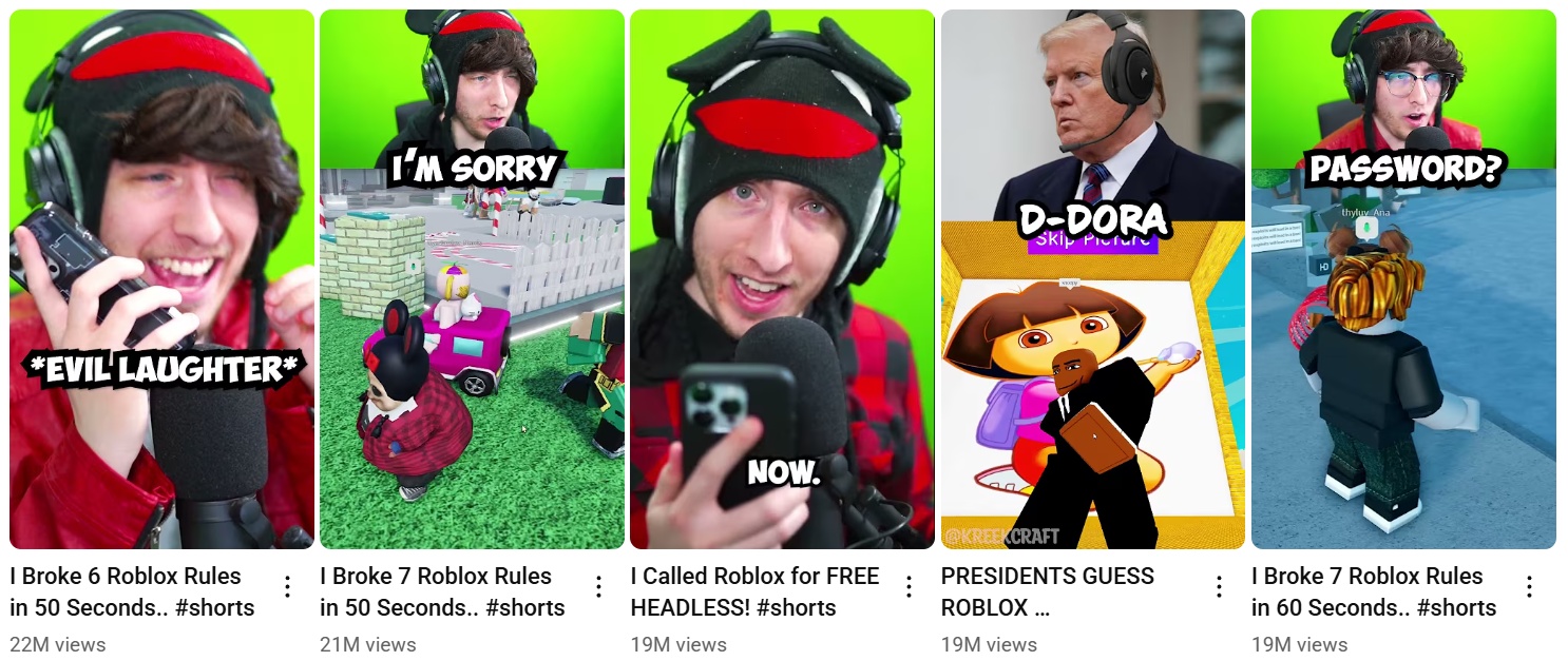 KreekCraft and the Roblox hype.