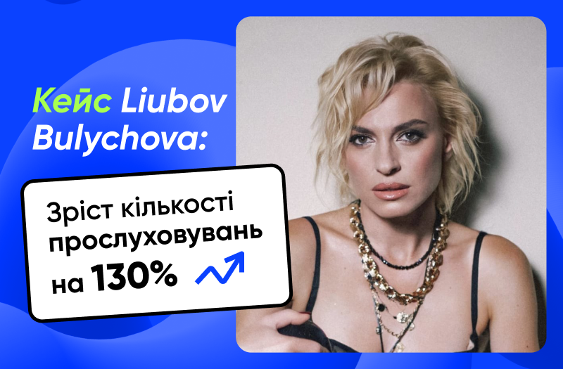 Кейс Liubov Bulychova: зріст кількості прослуховувань на 130%