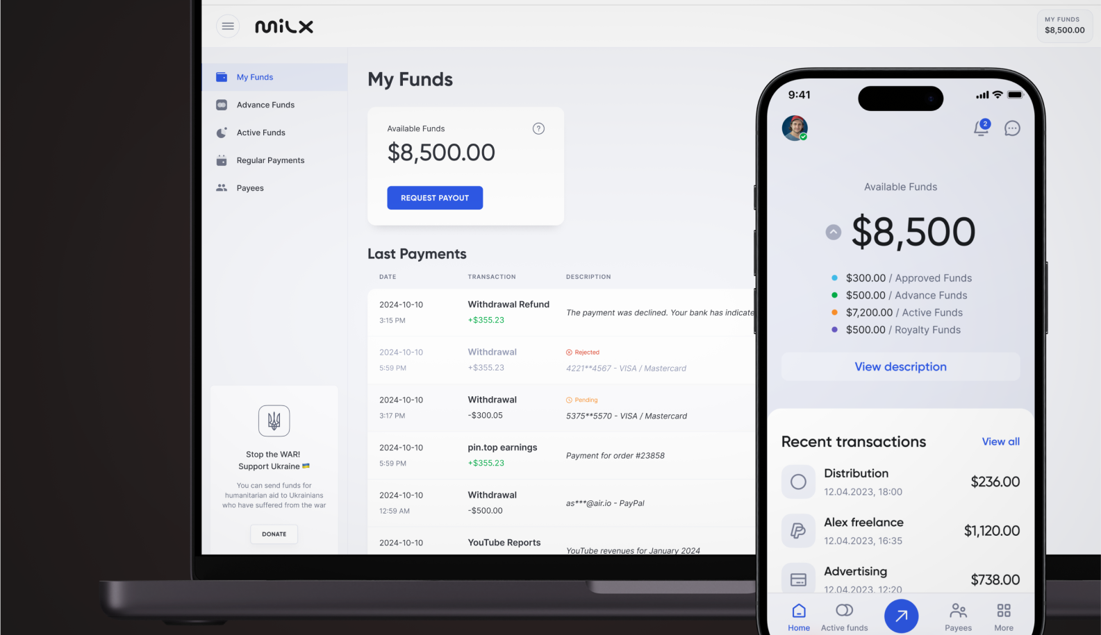 Finance Hub for Creators: Access, Manage, Transfer Funds