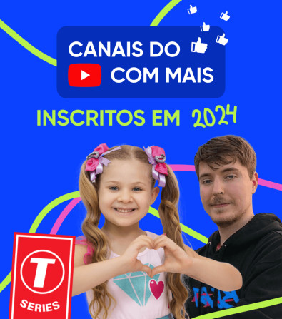 30 canais do YouTube com mais inscritos em 2024