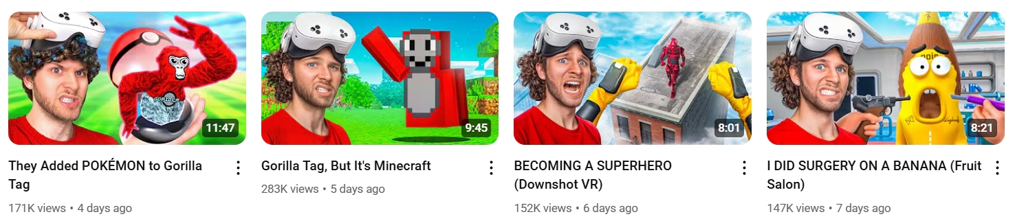 Jmancurly and his viral VR content.