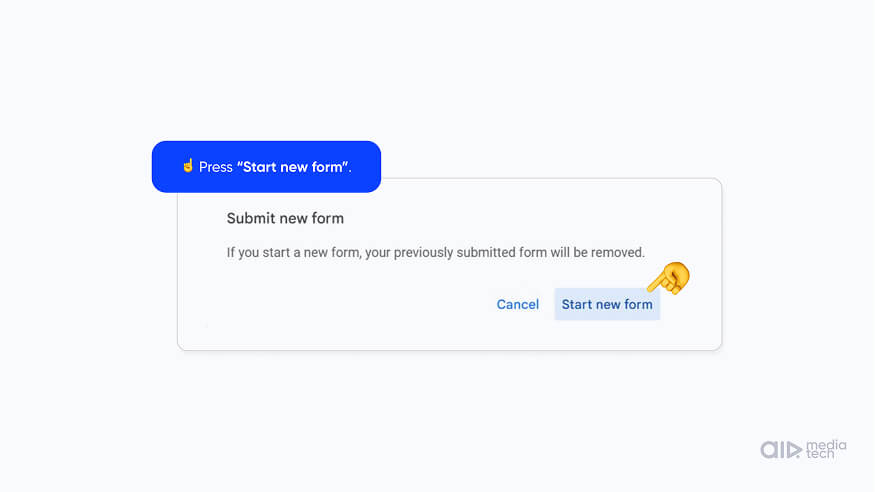 W-8BEN for YouTube step 2: Start new form in AdSense, which removes the previously submitted tax form