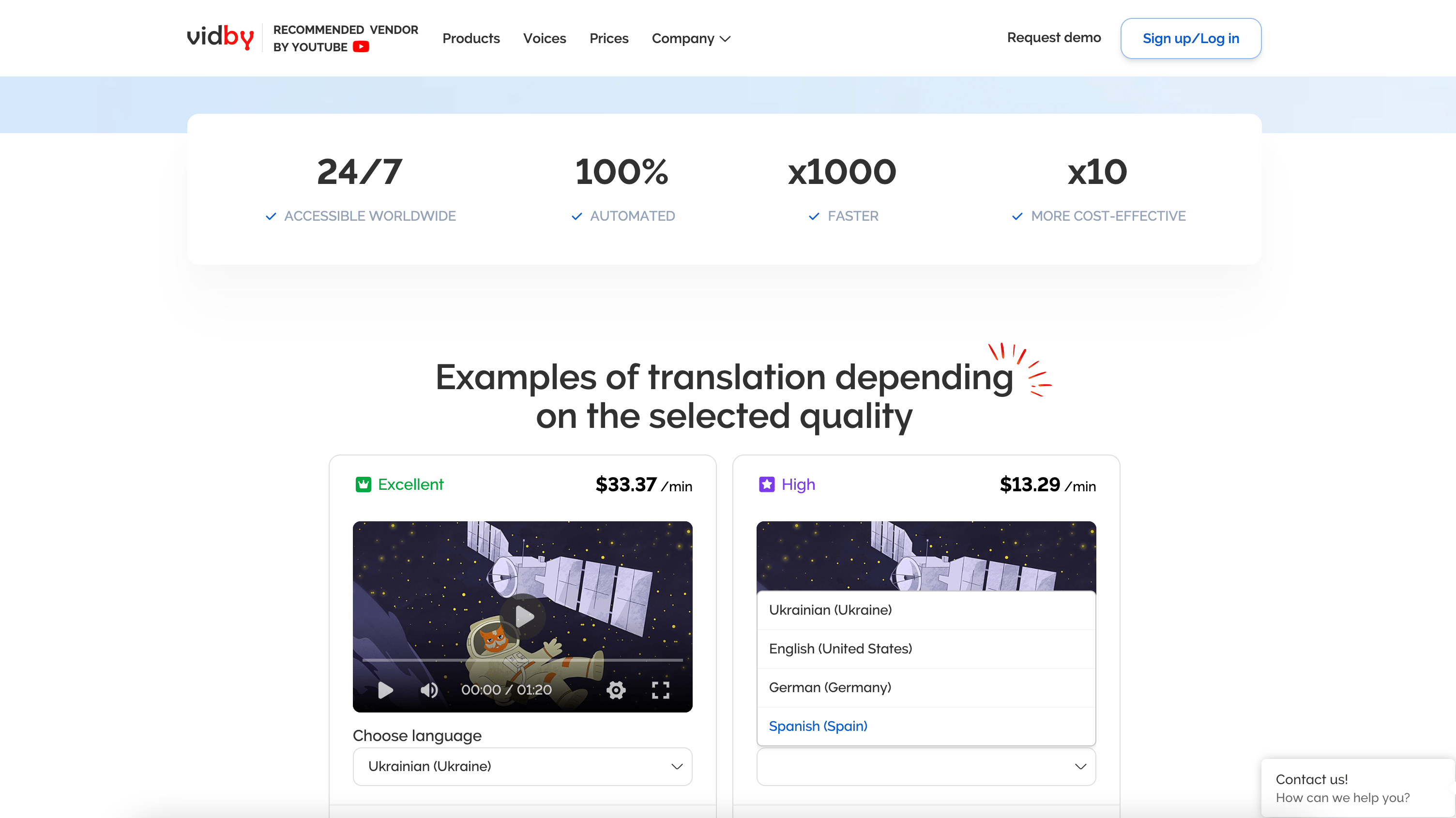 Vidby for AI Translation