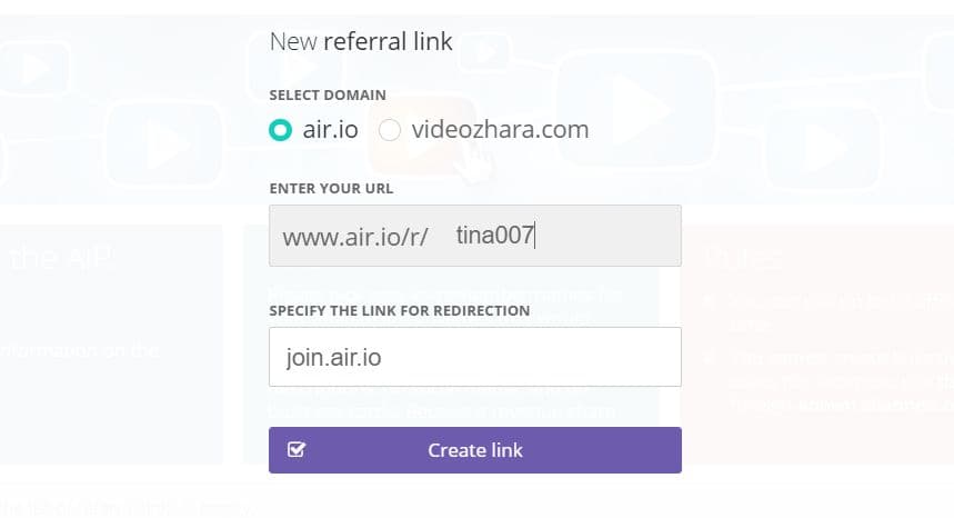 create affiliate link