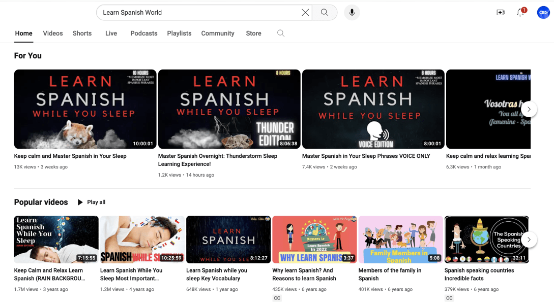 Best YouTube channel ideas on teaching languages
