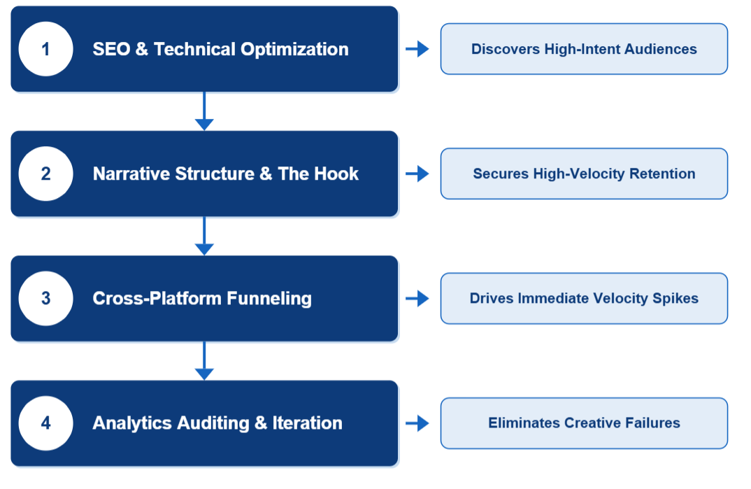This graph depicts the four-pillar strategy for paid promotion of your videos on YouTube in 2026.